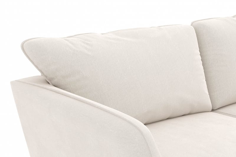 Trend Lyx 3-seters Fløyelssofa - Kremhvit - Møbler - Sofaer - Sofa 3 seter