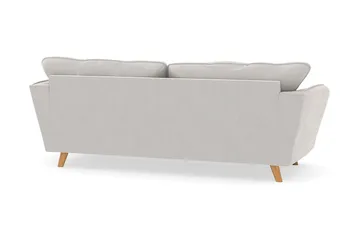 Trend Lyx 3-seters Fløyelssofa - Kremhvit - Møbler - Sofaer - Fløyel sofaer
