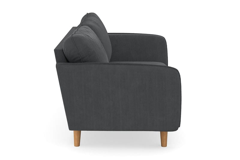 Trend Lyx 3-seters Manchestersofa - Mørk grå - Møbler - Sofaer - Sofa 3 seter