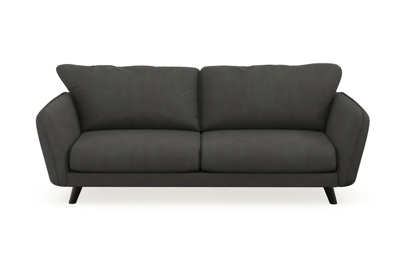 Trend Lyx 3-seters Manchestersofa, Mørkegrå