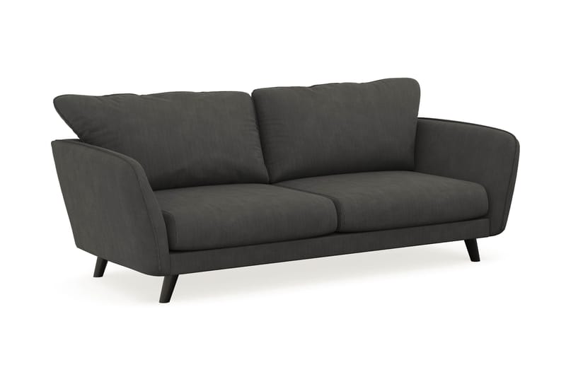 Trend Lyx 3-seters Manchestersofa - Mørkegrå - Møbler - Sofaer - Sofa 3 seter