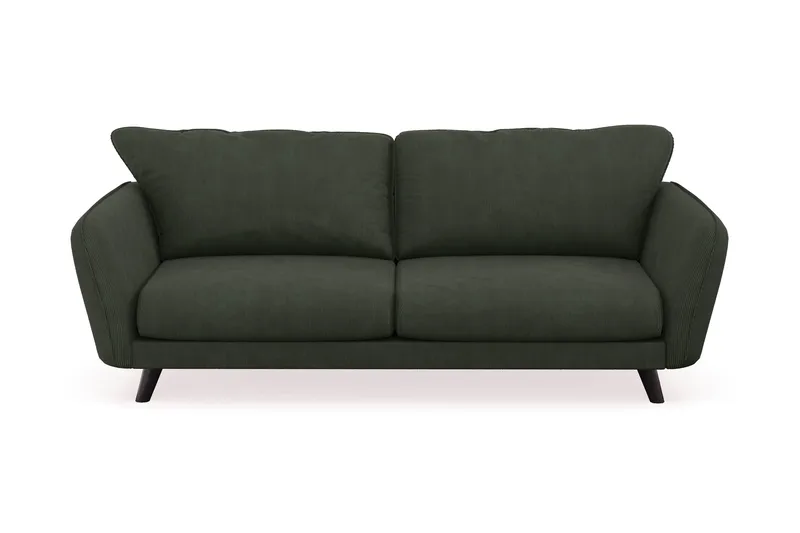 Trend Lyx 3-seters Manchestersofa, Mørkegrønn