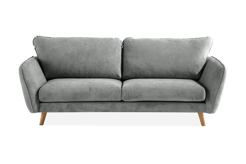 Trend Lyx 3-seters Stoffsofa, Grå
