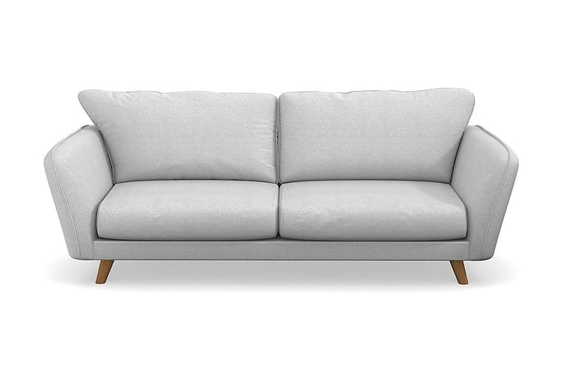 Trend Lyx 3-seters Stoffsofa, Lys grå