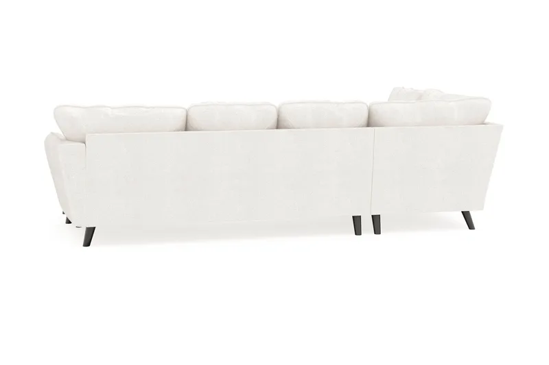 Trend Lyx 4-seters Høyrevendt U-formet Sofa med Divan og Sjeselong i Bouclé - Hvit - Møbler - Sofaer - U-sofa