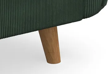 Trend Lyx 4-seters Høyrevendt U-formet Sofa med Divan og Sjeselong i Manchester - Mørkegrønn - Møbler - Sofaer - U-sofa