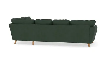 Trend Lyx 4-seters Høyrevendt U-formet Sofa med Divan og Sjeselong i Manchester - Mørkegr ønn - Møbler - Sofaer - U-sofa