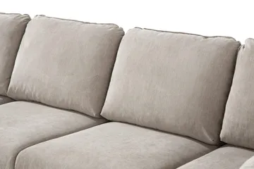 Trend Lyx 4-seters Høyrevendt U-formet Sofa med Divan og Sjeselong i Stoff - Beige - Møbler - Sofaer - U-sofa