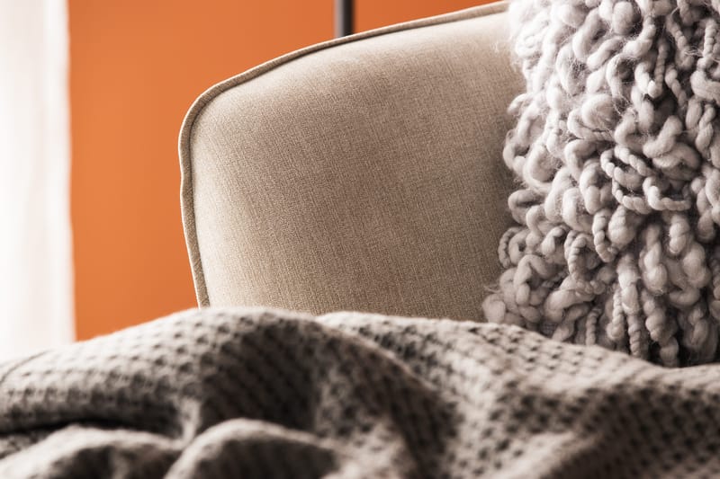 Trend Lyx 4-seters Høyrevendt U-formet Sofa med Divan og Sjeselong i Stoff - Beige - Møbler - Sofaer - U-sofa
