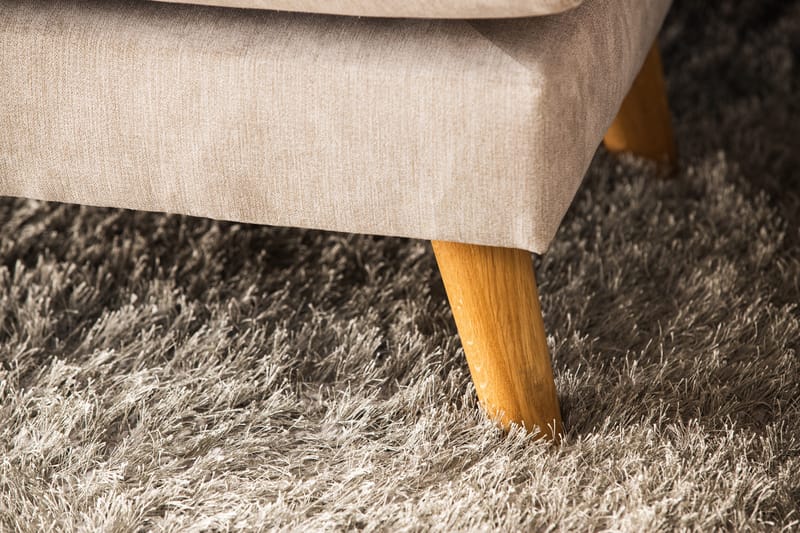 Trend Lyx 4-seters Høyrevendt U-formet Sofa med Divan og Sjeselong i Stoff - Beige - Møbler - Sofaer - U-sofa