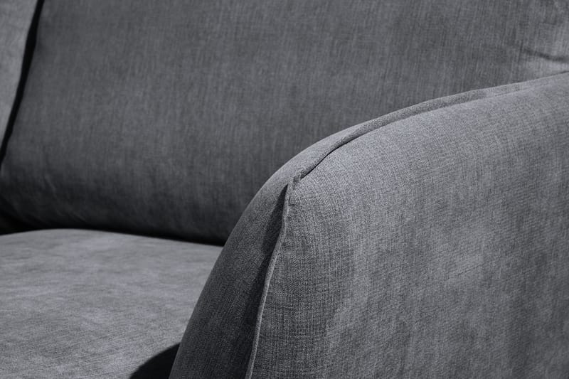 Trend Lyx 4-seters Høyrevendt U-formet Sofa med Divan og Sjeselong i Stoff - Mørk grå - Møbler - Sofaer - U-sofa