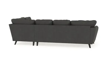 Trend Lyx 4-seters Venstrevendt U-formet Sofa med Divan og Sjeselong i Manchester - Mørkegrå - Møbler - Sofaer - U-sofa