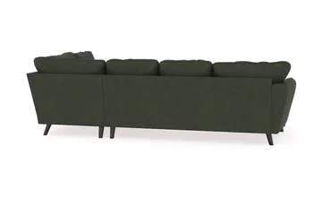 Trend Lyx 4-seters Venstrevendt U-formet Sofa med Divan og Sjeselong i Manchester - Mørkegrønn - Møbler - Sofaer - U-sofa