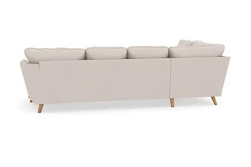 Trend Lyx 4-seters Venstrevendt U-formet Sofa med Divan og Sjeselong i Stoff - Beige - Møbler - Sofaer - U-sofa