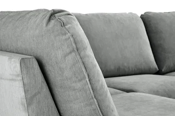 Trend Lyx 4-seters Venstrevendt U-formet Sofa med Divan og Sjeselong i Stoff - Grå - Møbler - Sofaer - U-sofa