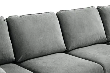 Trend Lyx 4-seters Venstrevendt U-formet Sofa med Divan og Sjeselong i Stoff - Grå - Møbler - Sofaer - U-sofa