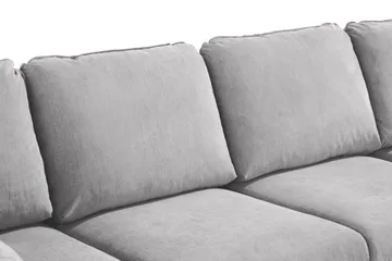 Trend Lyx 4-seters Venstrevendt U-formet Sofa med Divan og Sjeselong i Stoff - Lys grå - Møbler - Sofaer - U-sofa