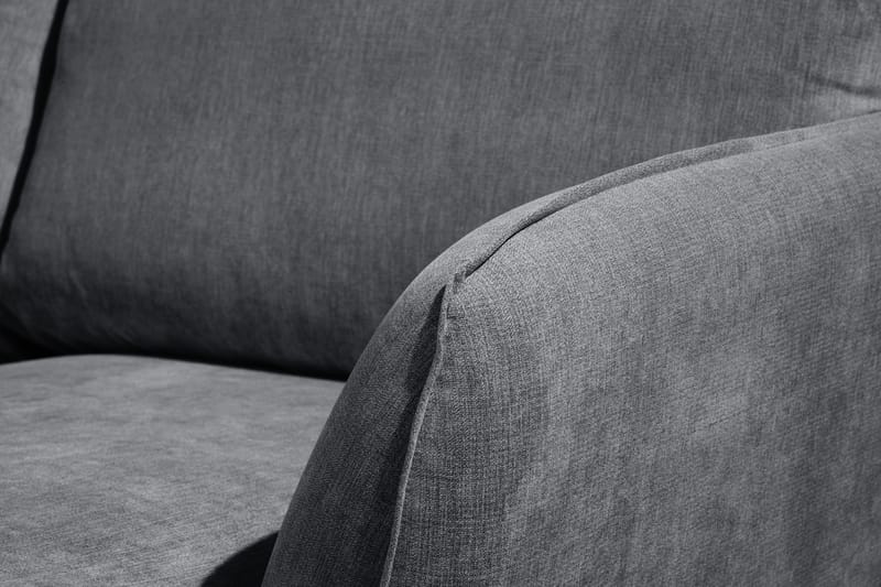 Trend Lyx 4-seters Venstrevendt U-formet Sofa med Divan og Sjeselong i Stoff - Mørk grå - Møbler - Sofaer - U-sofa