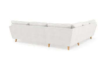 Trend Lyx 6-seter Vendbar L-formet Hjørnesofa i Bouclé - Hvit - Møbler - Sofaer - Hjørnesofa