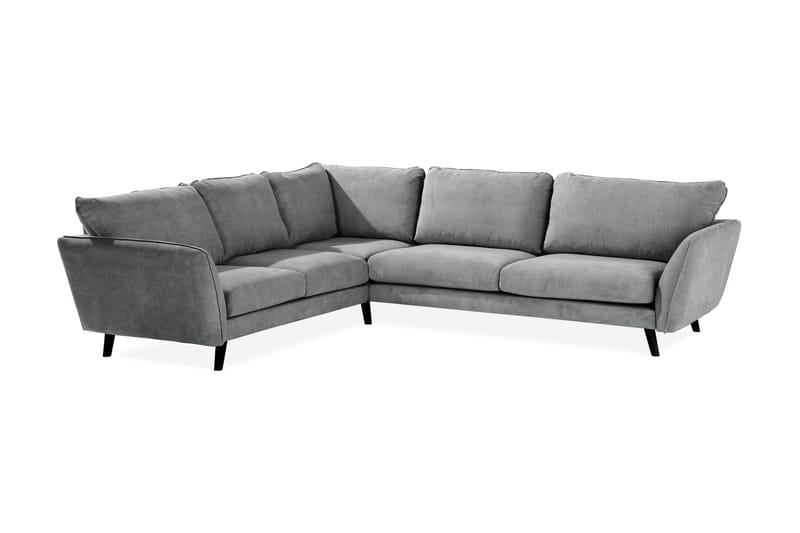 Trend Lyx 6-seter Vendbar L-formet Hjørnesofa i Stoff - Grå - Møbler - Sofaer - Hjørnesofa