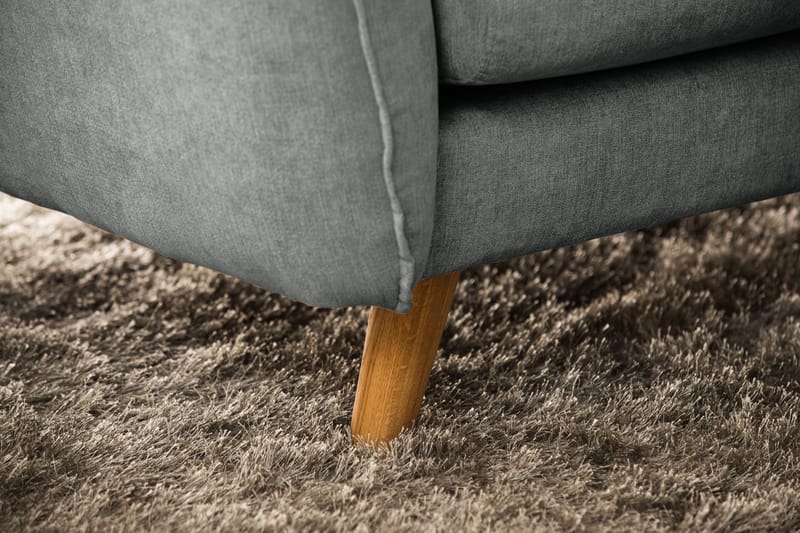 Trend Lyx 6-seter Vendbar L-formet Hjørnesofa i Stoff - Grå - Møbler - Sofaer - Hjørnesofa