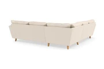 Trend Lyx 6-seters Vendbar L-formet Hjørnesofa i Manchester - Beige - Møbler - Sofaer - Hjørnesofa