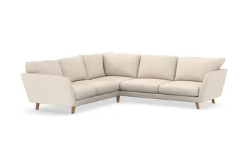 Trend Lyx 6-seters Vendbar L-formet Hjørnesofa i Manchester - Beige - Møbler - Sofaer - Hjørnesofa
