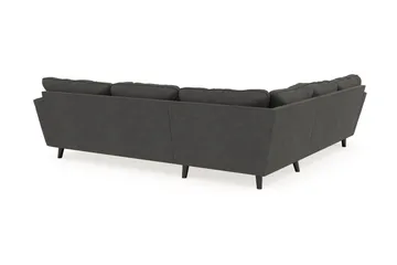 Trend Lyx 6-seters Vendbar L-formet Hjørnesofa i Manchester - Mørkegrå - Møbler - Sofaer - Hjørnesofa