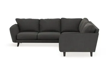 Trend Lyx 6-seters Vendbar L-formet Hjørnesofa i Manchester - Mørkegrå - Møbler - Sofaer - Hjørnesofa