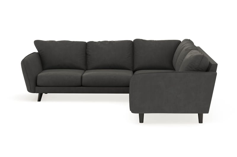 Trend Lyx 6-seters Vendbar L-formet Hjørnesofa i Manchester - Mørkegrå - Møbler - Sofaer - Hjørnesofa
