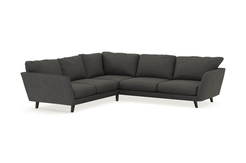 Trend Lyx 6-seters Vendbar L-formet Hjørnesofa i Manchester - Mørkegrå - Møbler - Sofaer - Hjørnesofa