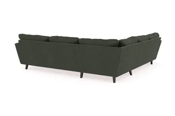 Trend Lyx 6-seters Vendbar L-formet Hjørnesofa i Manchester - Mørkegrønn - Møbler - Sofaer - Hjørnesofa