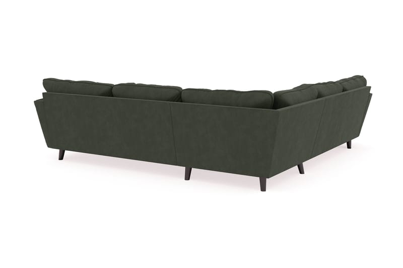 Trend Lyx 6-seters Vendbar L-formet Hjørnesofa i Manchester - Mørkegrønn - Møbler - Sofaer - Hjørnesofa