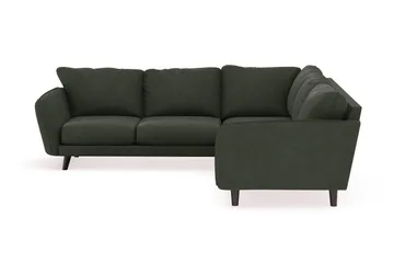 Trend Lyx 6-seters Vendbar L-formet Hjørnesofa i Manchester - Mørkegrønn - Møbler - Sofaer - Hjørnesofa