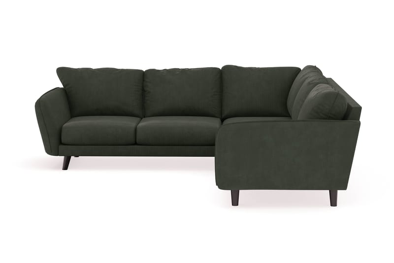 Trend Lyx 6-seters Vendbar L-formet Hjørnesofa i Manchester - Mørkegrønn - Møbler - Sofaer - Hjørnesofa