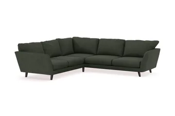 Trend Lyx 6-seters Vendbar L-formet Hjørnesofa i Manchester - Mørkegrønn - Møbler - Sofaer - Hjørnesofa
