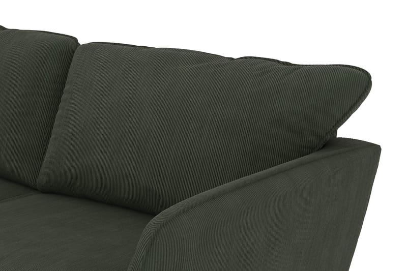 Trend Lyx 6-seters Vendbar L-formet Hjørnesofa i Manchester - Mørkegrønn - Møbler - Sofaer - Hjørnesofa