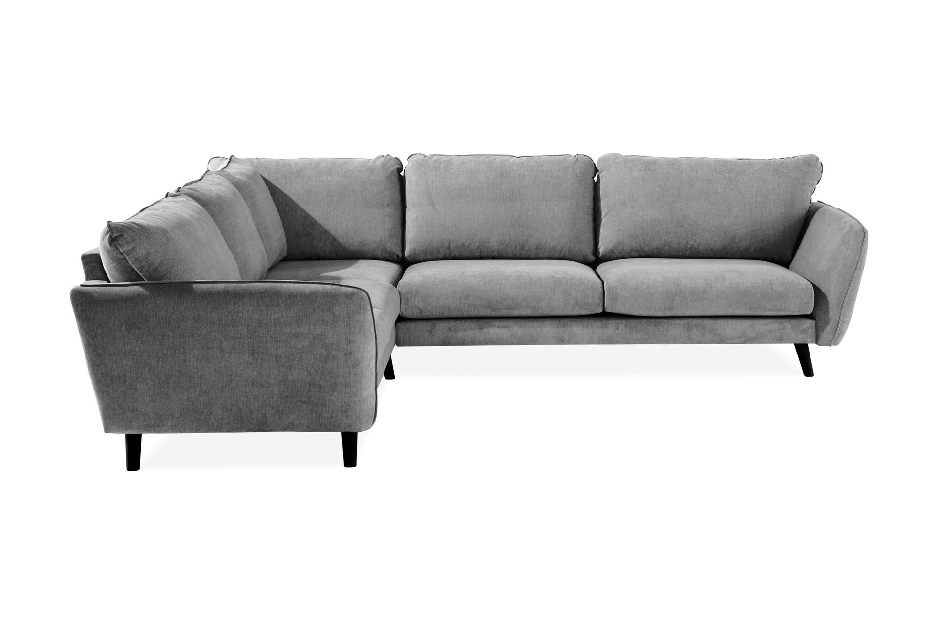 Trend Lyx 6-seters Vendbar L-formet Hjørnesofa i Stoff - Grå