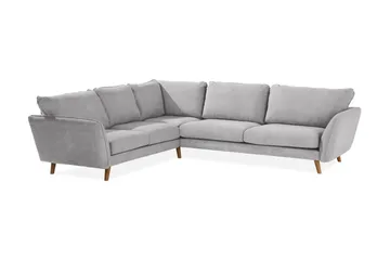 Trend Lyx 6-seters Vendbar L-formet Hjørnesofa i Stoff - Lys grå - Møbler - Sofaer - Hjørnesofa