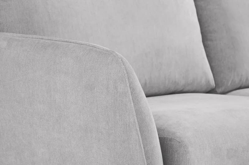 Trend Lyx 6-seters Vendbar L-formet Hjørnesofa i Stoff - Lys grå - Møbler - Sofaer - Hjørnesofa