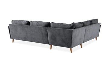 Trend Lyx Hjørnesofa Vendbar - Mørkegrå/Eik - Møbler - Sofaer - Hjørnesofa