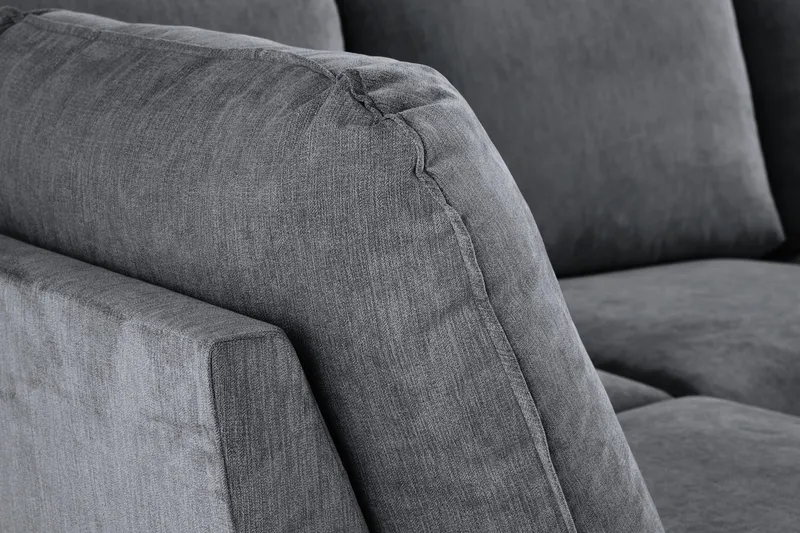 Trend Lyx U-Sofa med Divan Høyre - Mørkegrå - Møbler - Sofaer - U-sofa