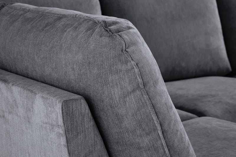 Trend Lyx U-Sofa med Divan Høyre - Mørkegrå/Eik - Møbler - Sofaer - U-sofa