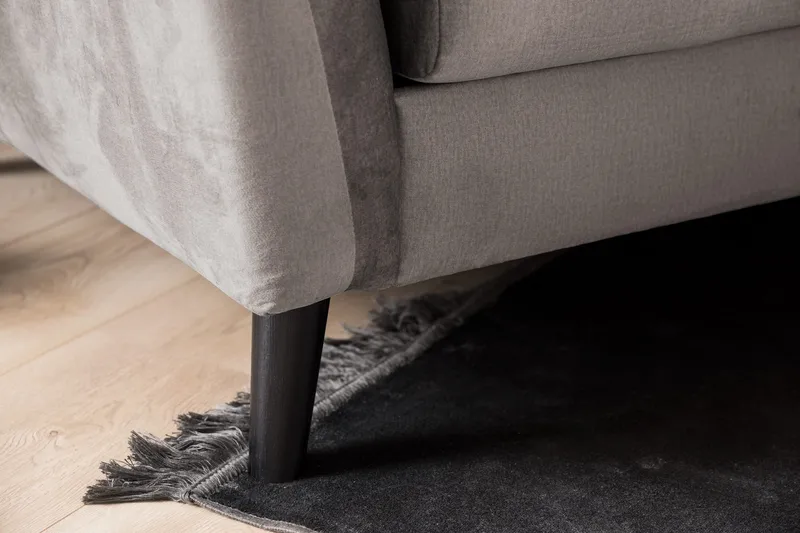 Trend Sofagruppe 3-seters + 2-seters Sofa + Lenestol + Fotskammel i Fløyel - Brun - Møbler - Sofaer - Sofagrupper