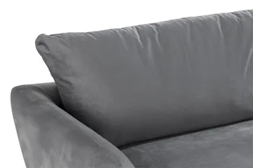 Trend Sofagruppe 3-seters + 2-seters Sofa + Lenestol + Fotskammel i Fløyel - Lysegrå - Møbler - Sofaer - Sofagrupper