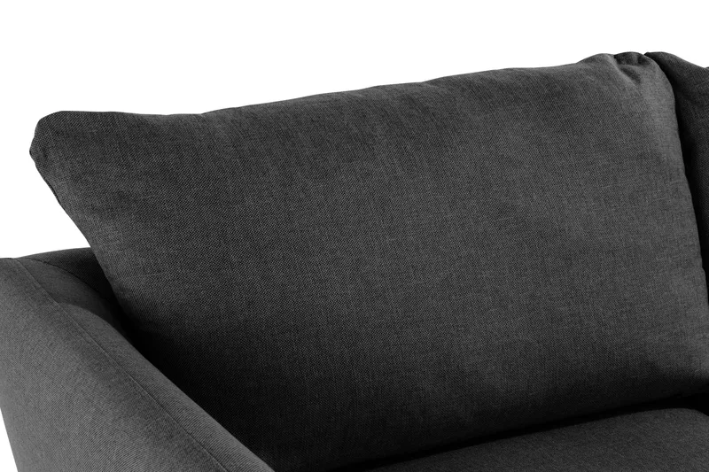 Trend Sofagruppe 3-seters + 2-seters Sofa + Lenestol + Fotskammel i Stoff - Svart - Møbler - Sofaer - Sofagrupper