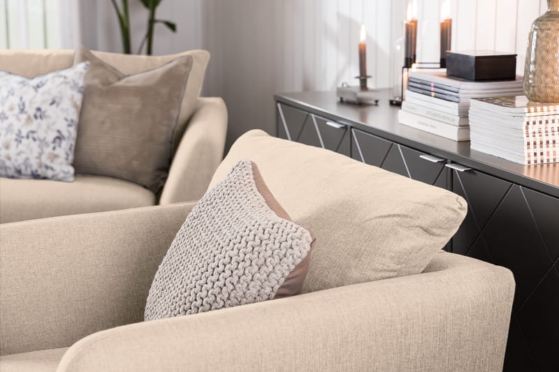 Trend Sofagruppe 3-seters + 2-seters Stoffsofa - Beige - Møbler - Sofaer - Sofagrupper
