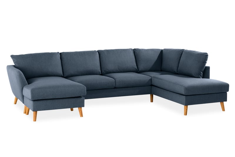 Trend U-sofa med Divan Venstre - Blå - U-sofa