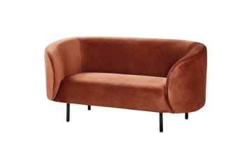 Tuka Sofa 2-seter - Svart/Oransje - Møbler - Sofaer - Fløyel sofaer