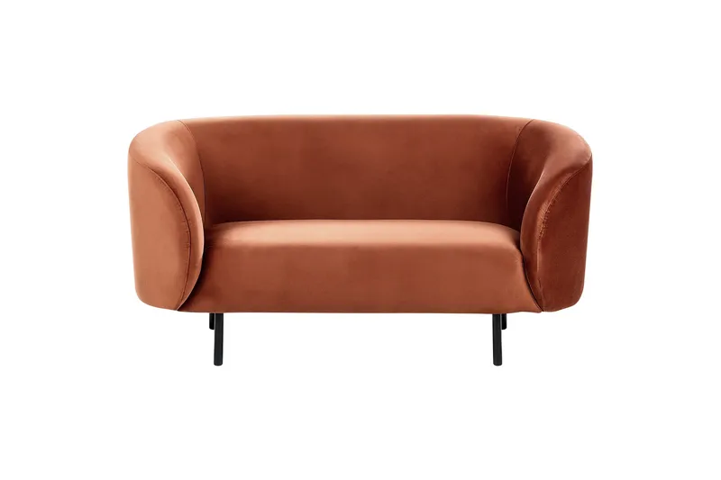 Tuka Sofa 2-seter - Svart/Oransje - Møbler - Sofaer - Fløyel sofaer